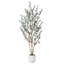 Faux olivier Adcock avec pot ovale blanc-725447101