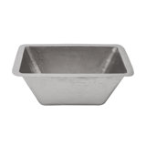 17" Rectangle Copper Bar Sink in Nickel w/ 2" Drain Opening