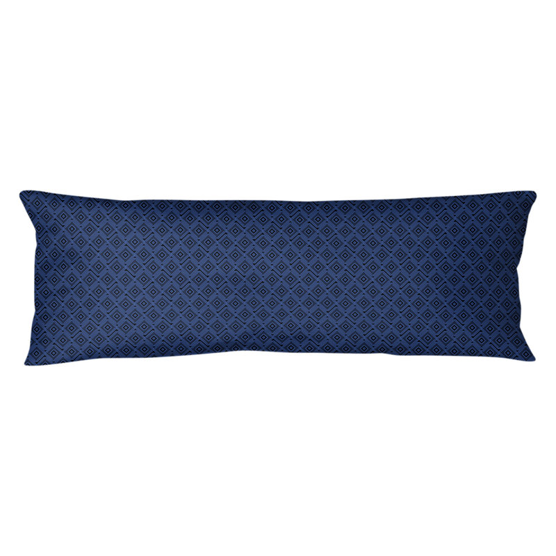 Housse de coussin ArtVerse, Bourre en polyester, Molleton moelleux, Noir / Bleu