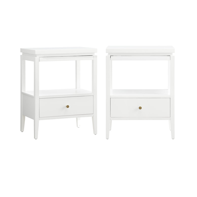 Lovell 1-Drawer Nightstand - Set Of 2, White