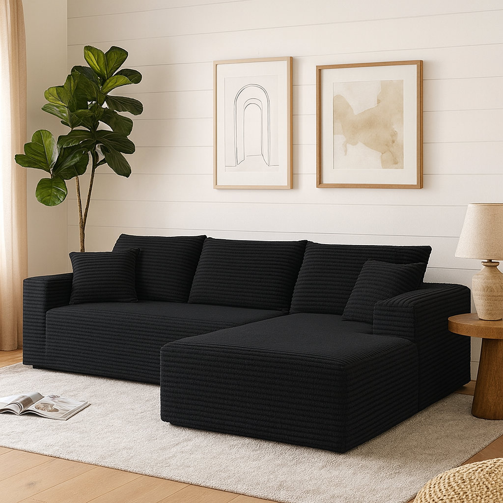 Ebern Designs 106In Modular Sectional Sofa Couch With L-Shape Chaise ...