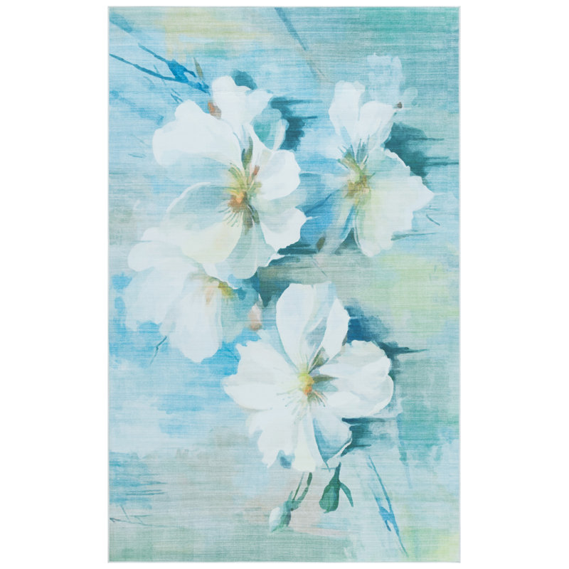 Tapis floral lavable à la machine Mir machine 851 Performance, Rectangle 6 pi x 9 pi