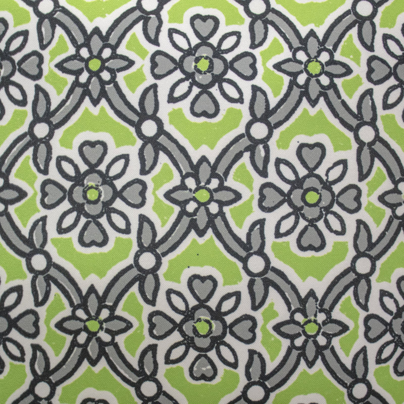 Geometric Outdoor Reversible Throw Pillow, Green