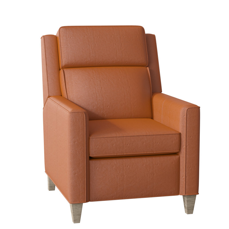 Beth Page 31" Wide Genuine Leather Standard Recliner, 1181 Pearl, Creme Brulee, Manual