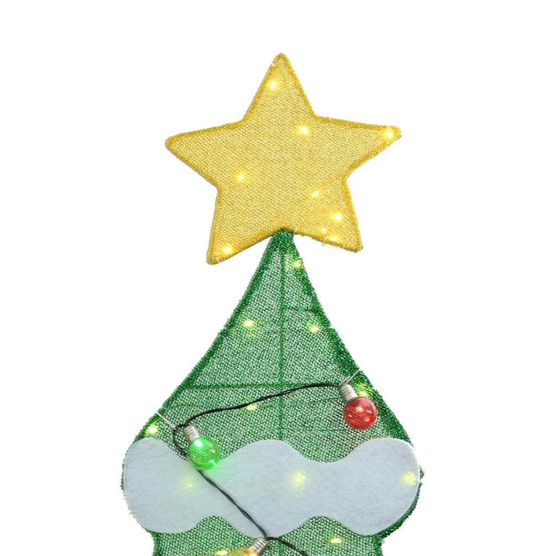 vidaXL Lighted Christmas Tree with 3 Gift Boxes 2D Warm White, 180cm H