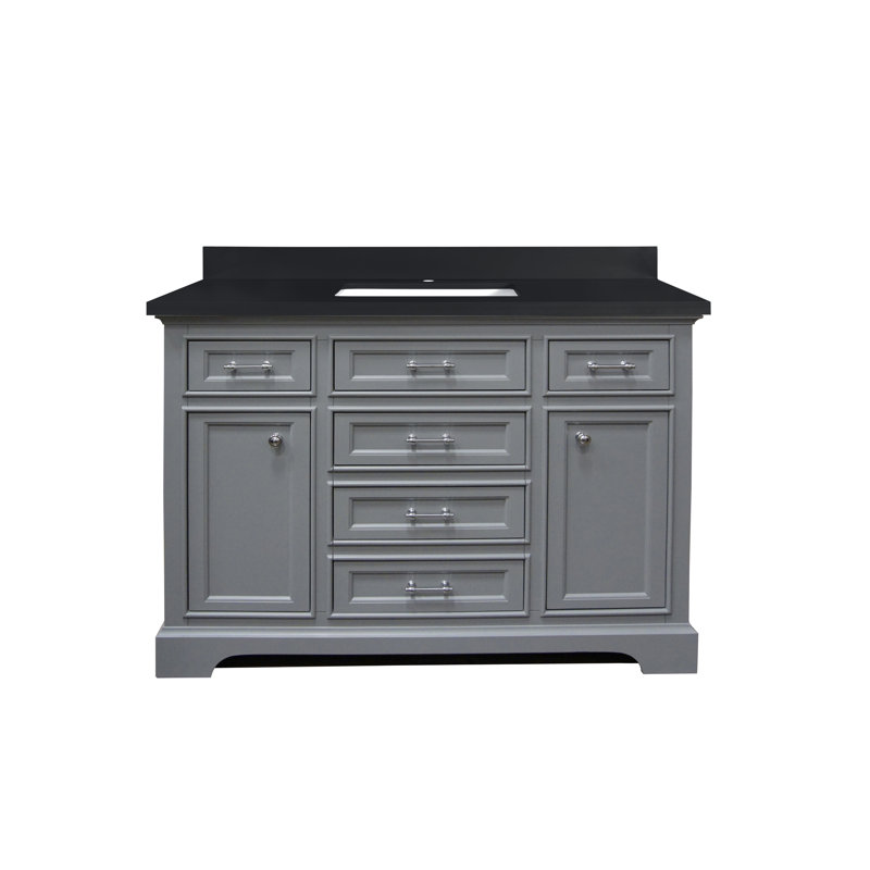 Ensemble de meuble-lavabo simple 49 po Harkness, Gris