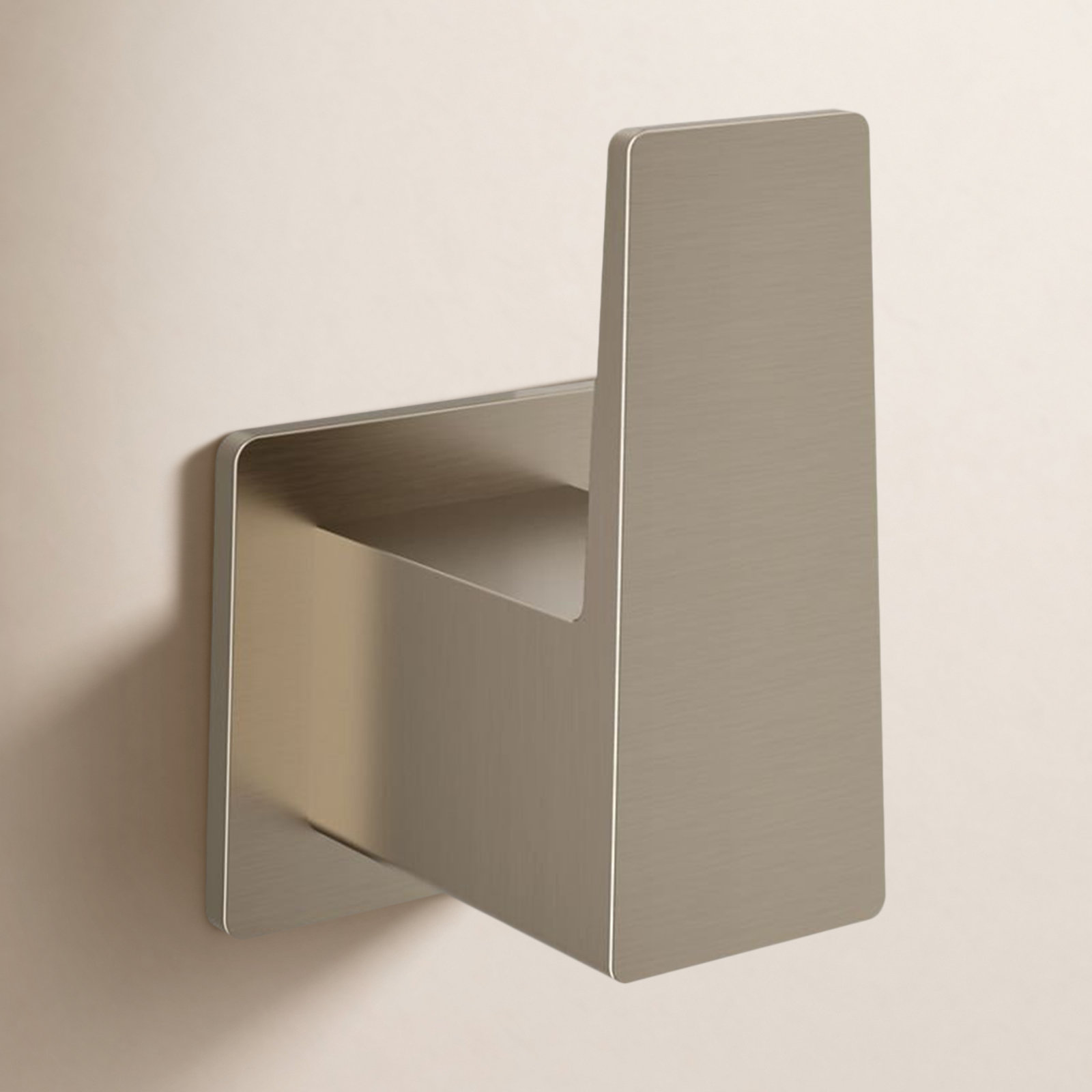 Honesty Wall Mounted Rectangular Bathroom Robe Hook, Towel Hook, Clothing Hook, Vibrant Brushed Nickel