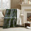 Couvertures et jetés chauffants confortables, polyester doux, écossais vert, conception compacte de 50 x 60 po