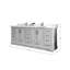 Meuble-lavabo double 84 po avec plateau en quartz Charlotte-96913045