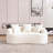 Boneless Curved Loveseat with 3 Pillows-324150830