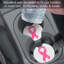 Ensemble de 2 sous-verres Breast Cancer Ribbon