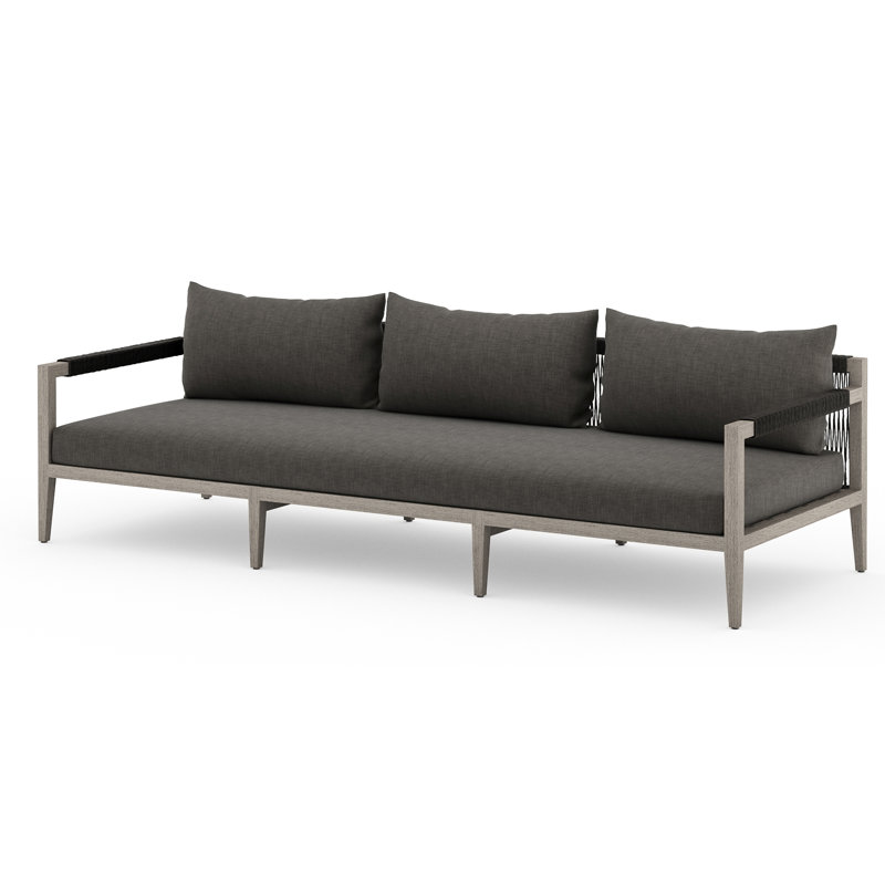Sherwood Outdoor 3 - Seat Patio Sofa, Weathered Gray, Faye Sand