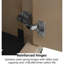 Ensemble de meuble-lavabo autoportant naturel de 20 po avec lavabo et robinet en céramique, 1 porte et tablette ouverte en fer (structure en fer oxydé)