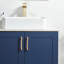Ensemble de meuble-lavabo simple 30 po avec plateau moderne bleu