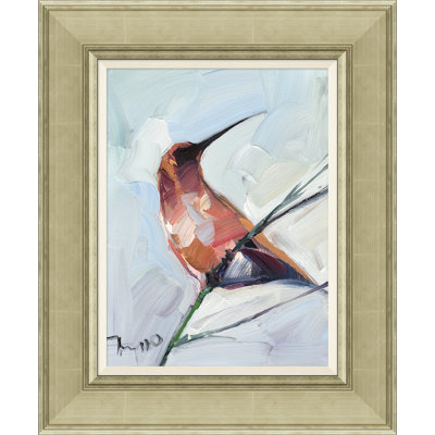 Rufous Hummingbird Framed Painting Canvas