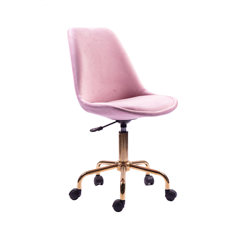 Velvet Task Chair, Pink