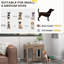 Chenil pour chien avec capacité de charge, pour petits chiens, coussin de soutien et de caisse pour chien brun