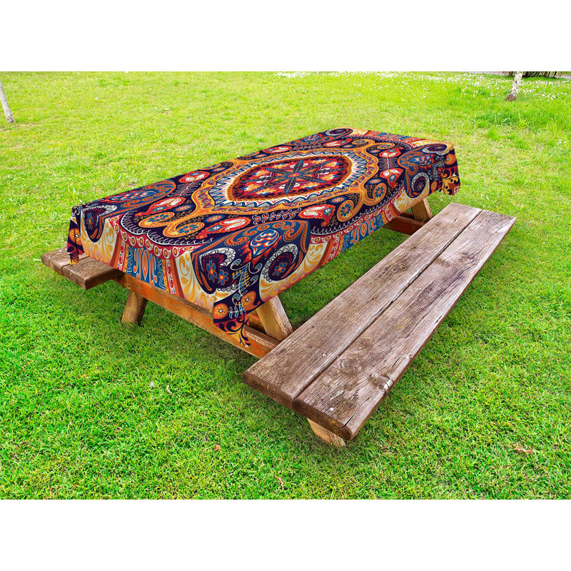 Outdoor tablecloth, flower carpet, multicolored