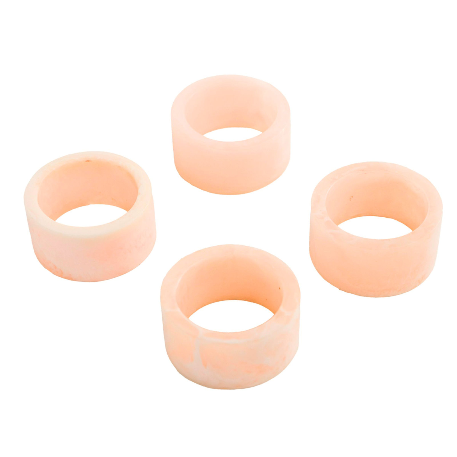 Lucente Tortoise Shell Resin Napkin Ring Set, Pink