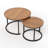 Top Nesting Coffee Tables, Round Living Room End Tables with Metal Base-431491397-431491418