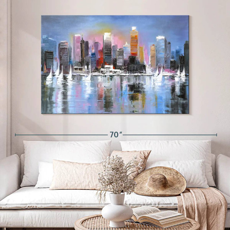 Avery City Waterfront, 34" H x 51" W