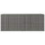 Armoire de rangement d'extérieur en rotin de polyester gris 78 pouces et bois massif brun