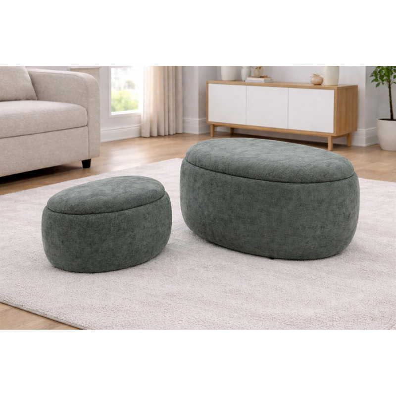 Taranika Large Storage Ottoman Moss, Moss