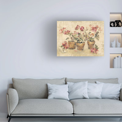 Cheri Blum Potted Roses II Canvas Art