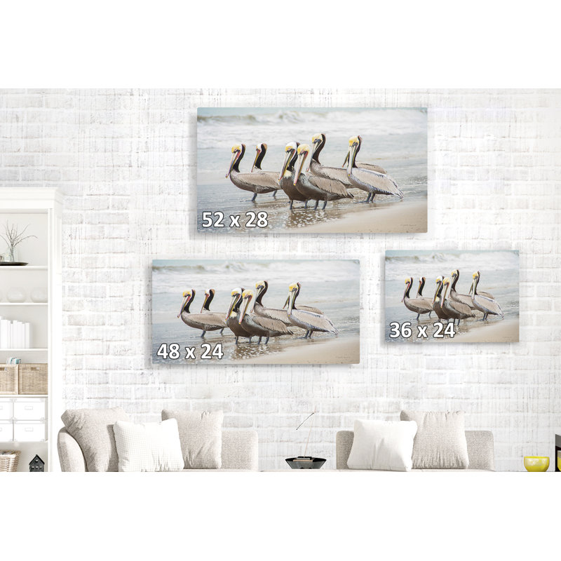 Pelican Group, surf, bord de mer, brun, brun clair, jaune, vagues, H 24 po x l 48 po x P 1,5 po