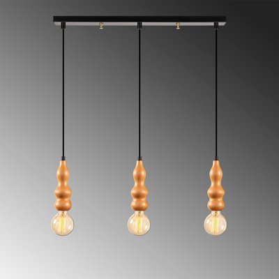 3 - Light Black/Brown Kitchen Island Pendant