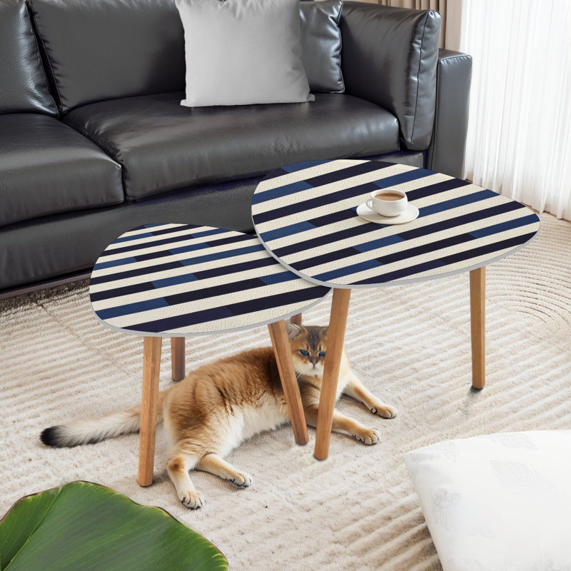 Ensemble de 2 tables basses gigognes Triangle