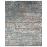Hand Knotted Area Rug in Blue
