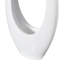 Support à fleurs moderne et décoratif pour centre de table en forme de vase ovale blanc pour salon, vestibule ou salle à manger, 40 po