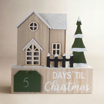 LED House Christmas Countdown 12"L