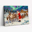 Santa Reindeer  Canvas Wall Art-121121746