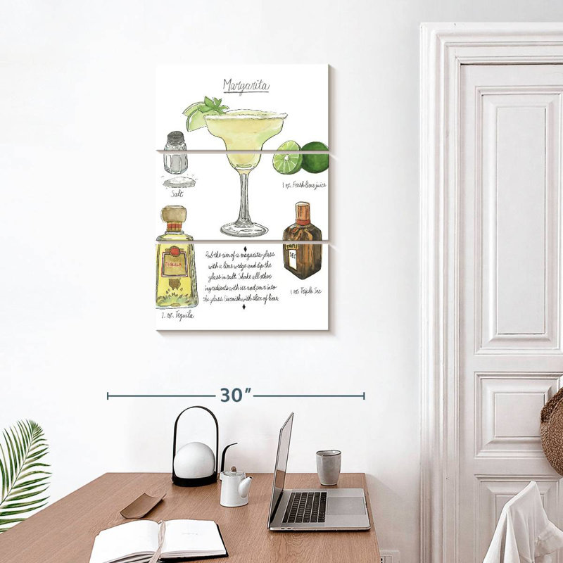 Yarlin Classic Cocktail - Margarita, H 32 po x l 20 po