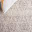 Tapis géométrique en coton touffeté à la main gris / ivoire Kiian-68513411