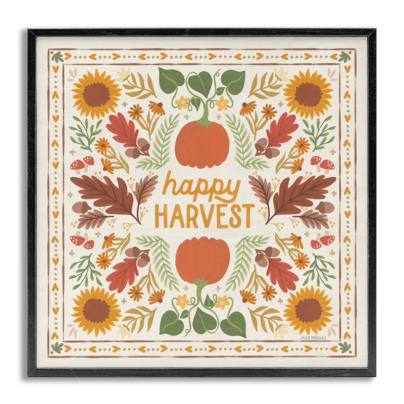 «Happy Harvest», estampe numérique par Laura Marshall, Estampe numérique Farmhouse, H 12 po x l 12 po