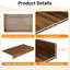 5 couvertures en mousse de noyer 5 pièces pour tablettes de garde-robe de salle de bain amovibles, avec texture en bois et 10 supports de cuisine en acrylique à angle droit,