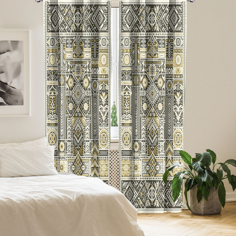 Niharika Semi Sheer Curtain, 56" W x 84" L