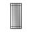 Metal, 20X43 Windowpane Mirror, Black
