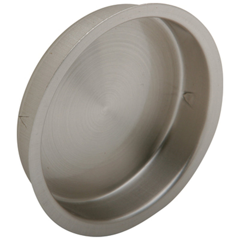 Ives Round Sliding Door Flush Pulls, Satin Nickel