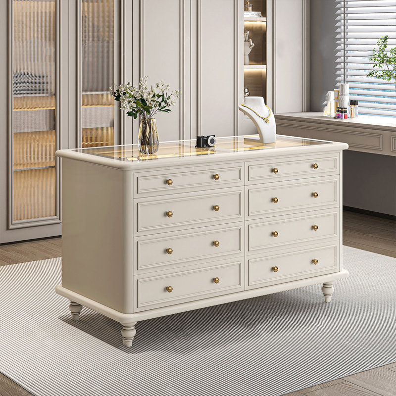 Armoire de présentation et de rangement de bijoux en émail blanc de style français 62,99 "