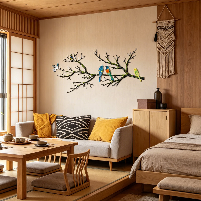 Birds Wall Decor, Green