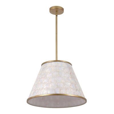 18" 1-Light Capiz Shell Pendant