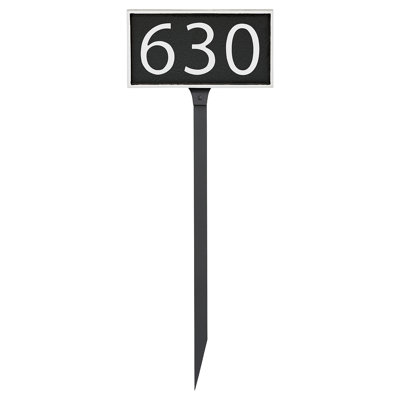 Enseigne d’adresse pour pelouse sur 1 ligne