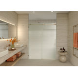 Galaxy 56 - 60 in. x 78 in. Fully Frameless Fluted Sliding Shower Door