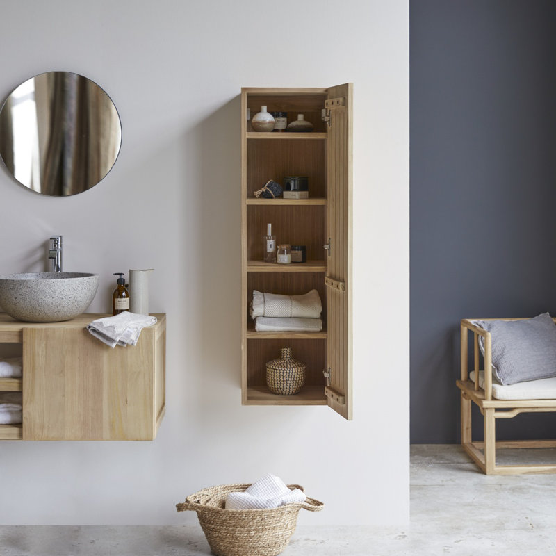 Typo Solid Wood Linen Cabinet