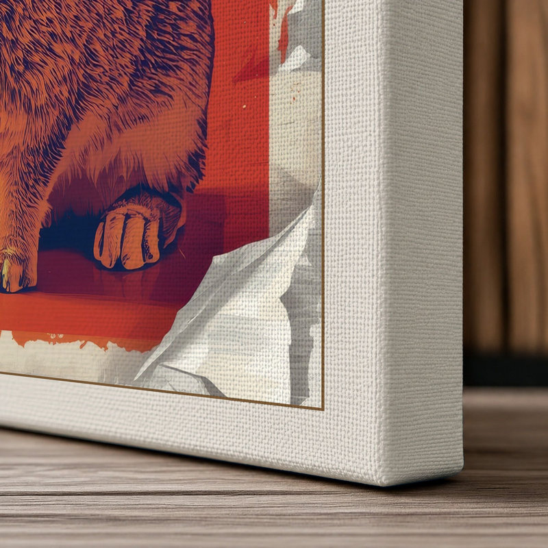 Bold Rabbit Modern - Wrapped Canvas, 30x20 - 76.2 x 50.8 cm, Cream Border