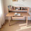 Bureau moderne en bois de hêtre avec bibliothèque-787512191